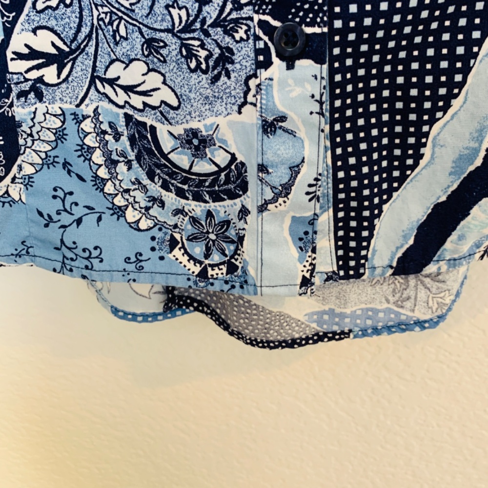 Chico's Whimsy Patchwork Button Up Shirt Size 3 =… - image 8